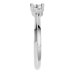 Load image into Gallery viewer, 0.30 CT Central Plus 3 Round Stones Ring (1.5mm) WHITE
