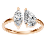 Load image into Gallery viewer, Pear Oval Duo Ring