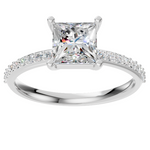 Load image into Gallery viewer, 5.5x5.5 Princess Cut Solitaire-WHITE