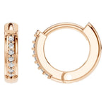 Load image into Gallery viewer, Pavé Diamond Huggie Hoop Earrings