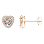 Load image into Gallery viewer, Heart Halo Studs