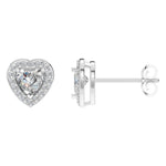 Load image into Gallery viewer, Heart Halo Studs