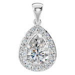 Load image into Gallery viewer, Pear Halo Pendant