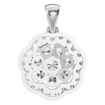 Load image into Gallery viewer, Floral Halo Diamond Pendant