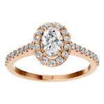 Load image into Gallery viewer, Oval Halo Ring - RI1895