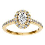 Load image into Gallery viewer, Oval Halo Ring - RI1895