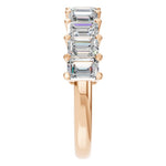 Load image into Gallery viewer, Emerald Half Eternity Ring