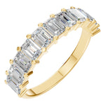 Load image into Gallery viewer, Emerald Half Eternity Ring