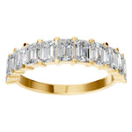 Load image into Gallery viewer, Emerald Half Eternity Ring