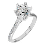 Load image into Gallery viewer, classic solitaire pave ring - RI2817