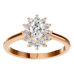 Load image into Gallery viewer, Oval Halo Blossom Ring - RI4917