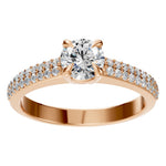 Load image into Gallery viewer, Double Pavé Solitaire Ring - RI5676
