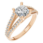 Load image into Gallery viewer, Split Shank Cushion Diamond Ring - RI7623
