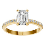Load image into Gallery viewer, Emerald Halo Grace Ring