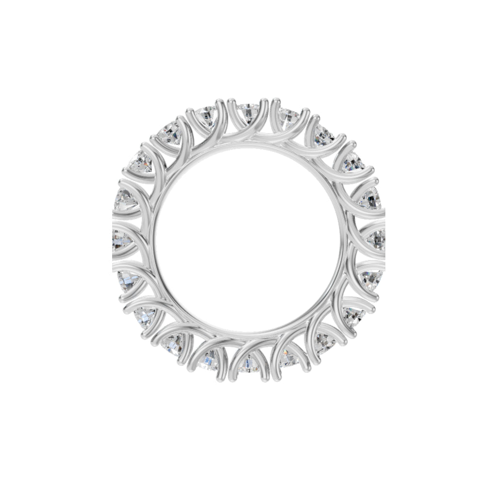 0.15 CTT Curvy Eternity Ring-WHITE