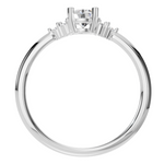 Load image into Gallery viewer, 0.30 CT Central Plus 3 Round Stones Ring (1.5mm) WHITE