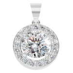Load image into Gallery viewer, 1CT round pendant white