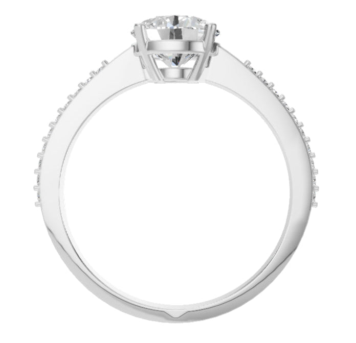 Double Side Stones Shank Ring