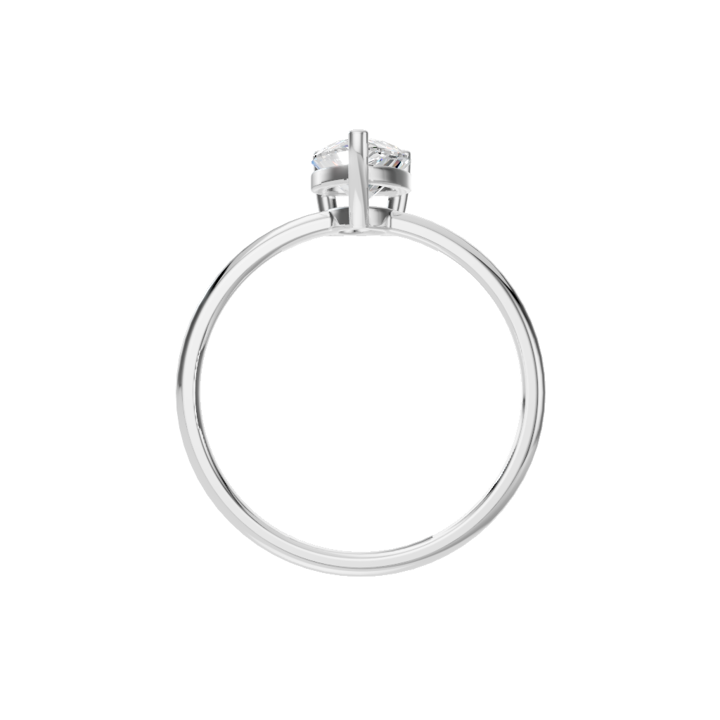1 CT Pear Shape Lab Grown 1.4g 18k gold-WHITE