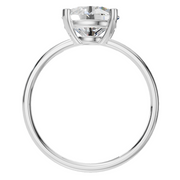 2 CT Solitaire Round Lab Grown + Groove Method 1.8g 18k gold-WHITE