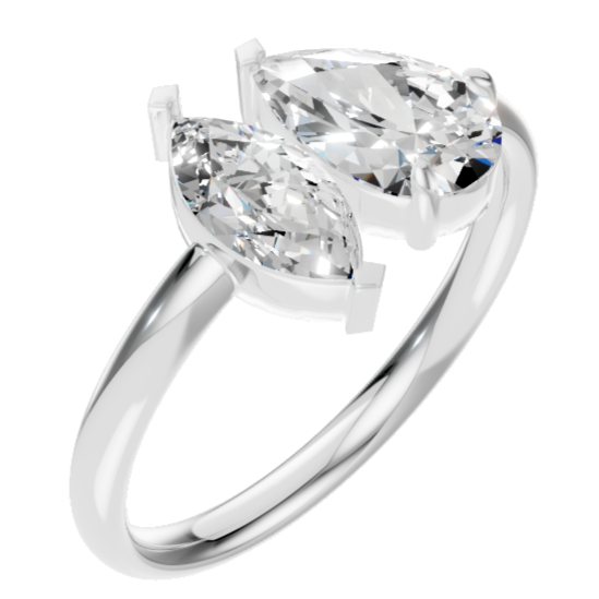 Pear Oval Duo Ring