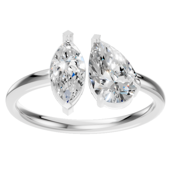 Pear Oval Duo Ring