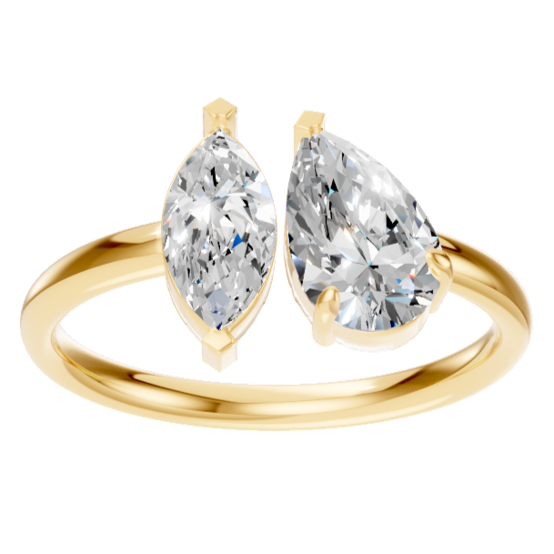 Pear Oval Duo Ring
