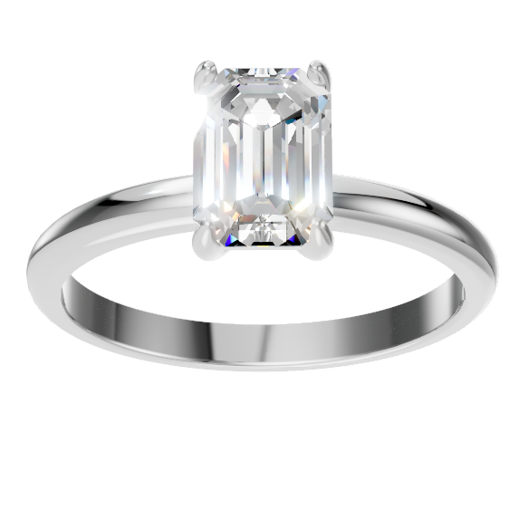 Emerald Essence Solitaire Ring