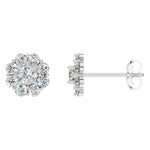 Load image into Gallery viewer, Flower Diamond Studs