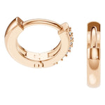 Load image into Gallery viewer, Pavé Diamond Huggie Hoop Earrings