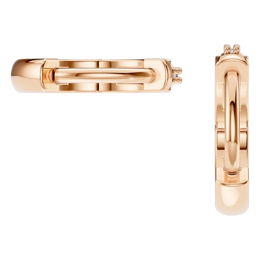 Pavé Diamond Huggie Hoop Earrings