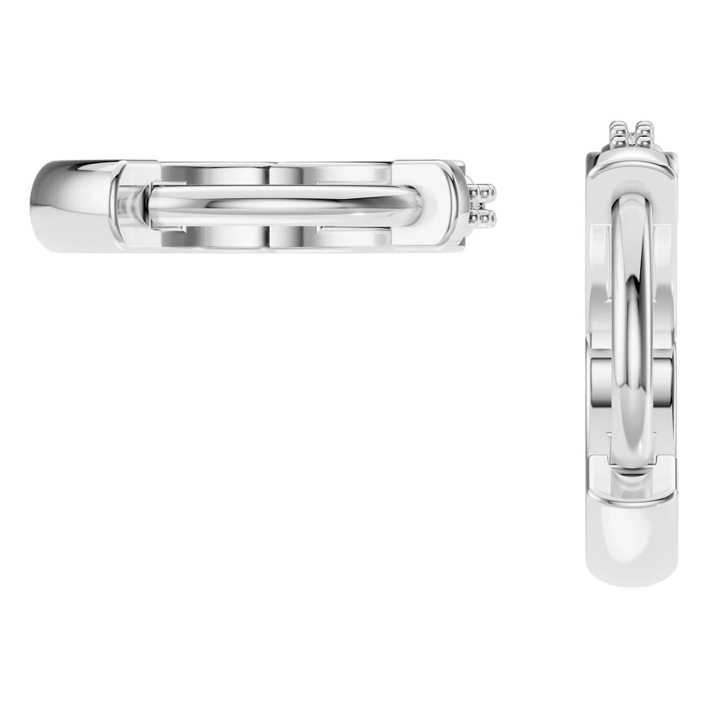 Pavé Diamond Huggie Hoop Earrings