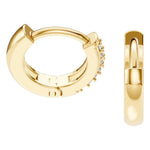 Load image into Gallery viewer, Pavé Diamond Huggie Hoop Earrings
