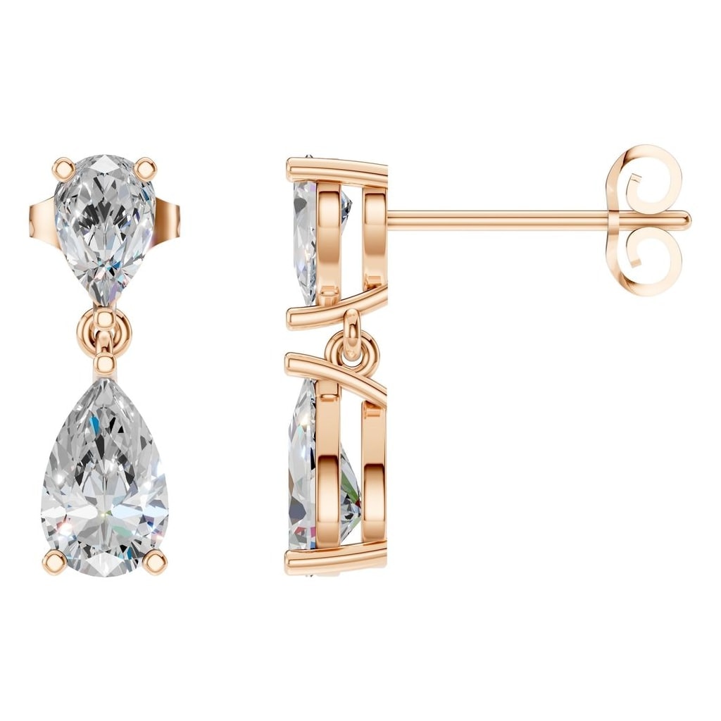 Drop Diamond Earrings