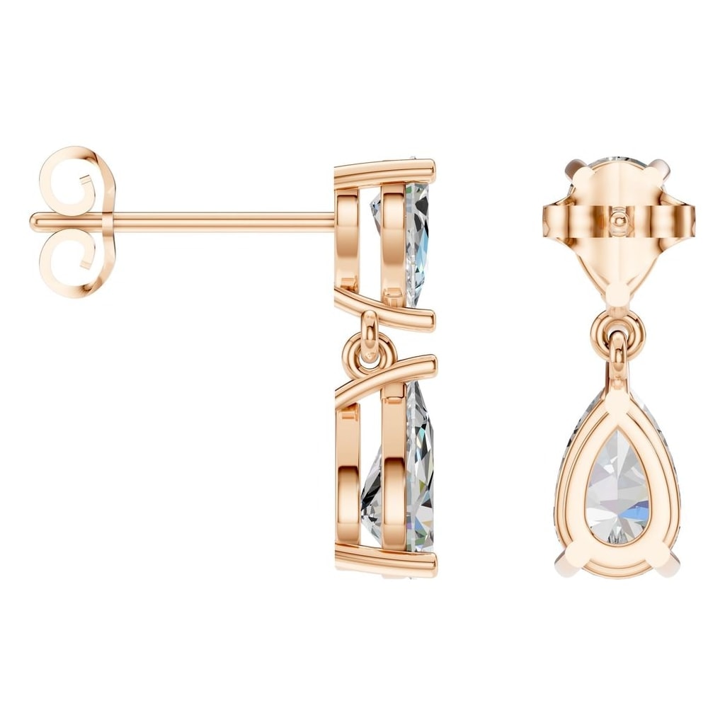 Drop Diamond Earrings