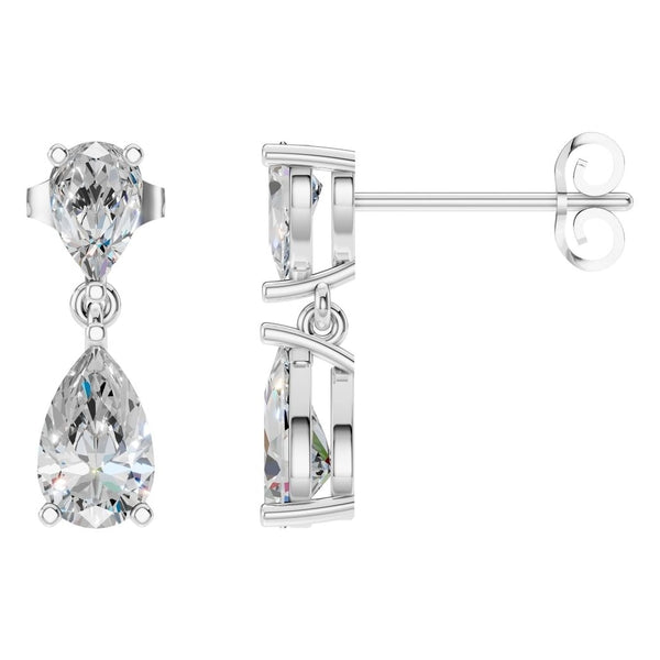 Drop Diamond Earrings