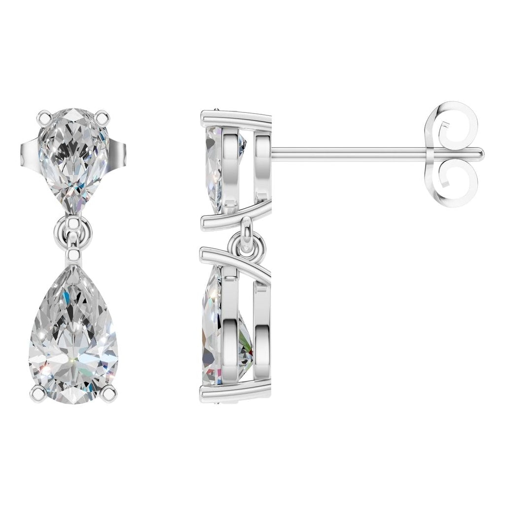 Drop Diamond Earrings