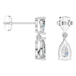 Load image into Gallery viewer, Drop Diamond Earrings