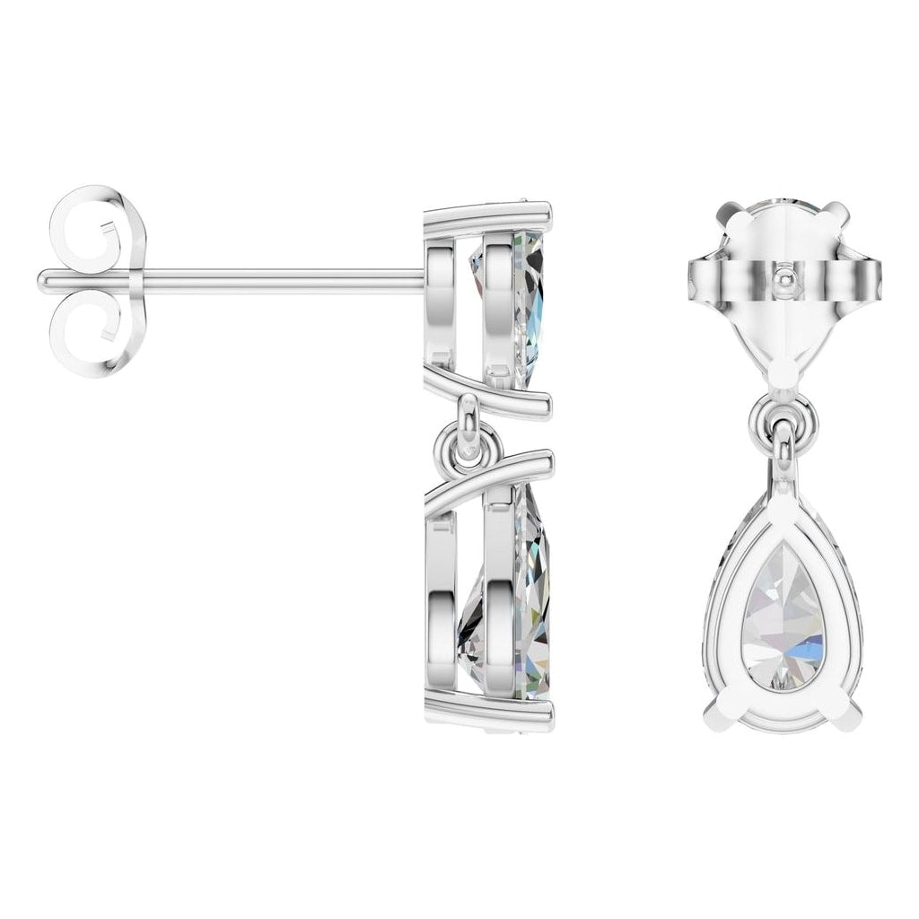 Drop Diamond Earrings