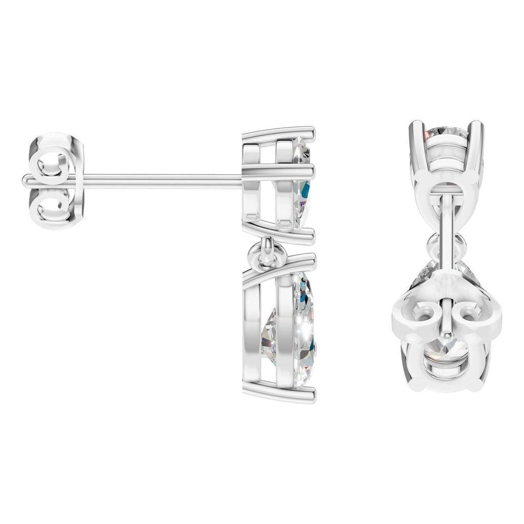 Drop Diamond Earrings