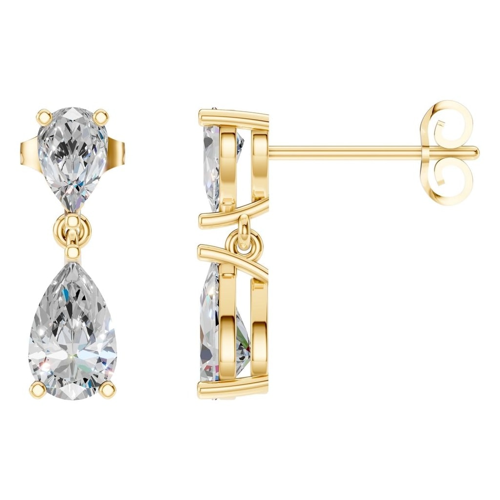 Drop Diamond Earrings
