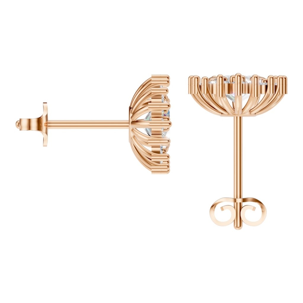 Pear Halo Studs