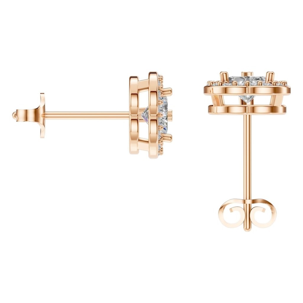 Heart Halo Studs