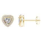 Load image into Gallery viewer, Heart Halo Studs