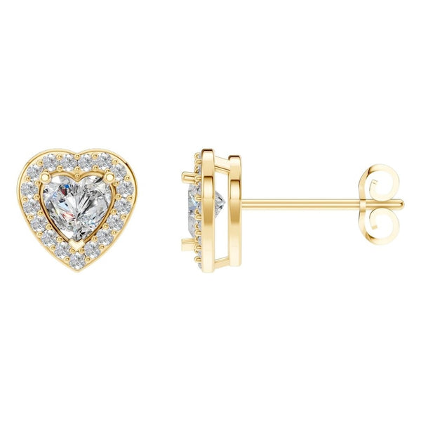 Heart Halo Studs