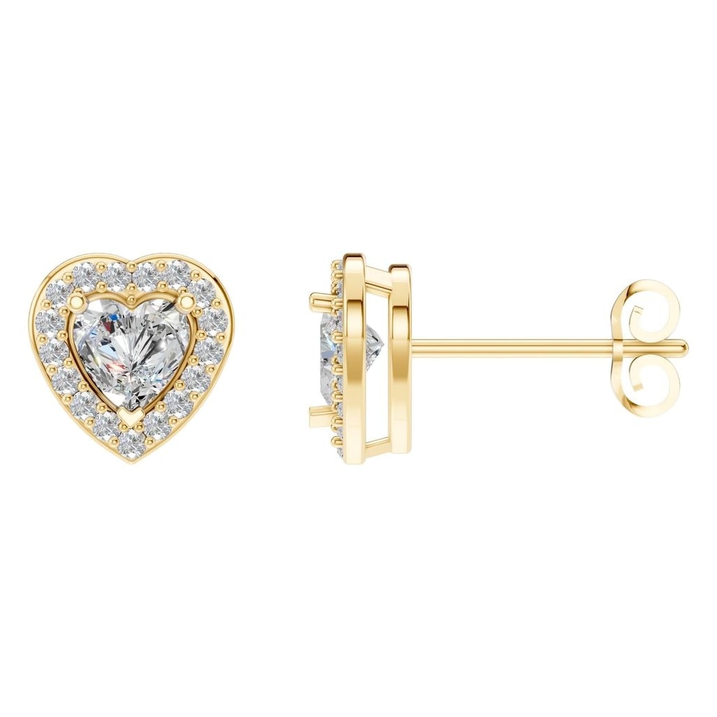 Heart Halo Studs