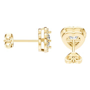 Heart Halo Studs
