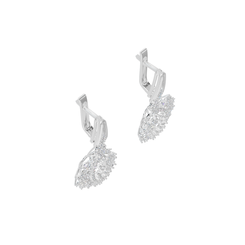 Earring 400 stones - WHITE