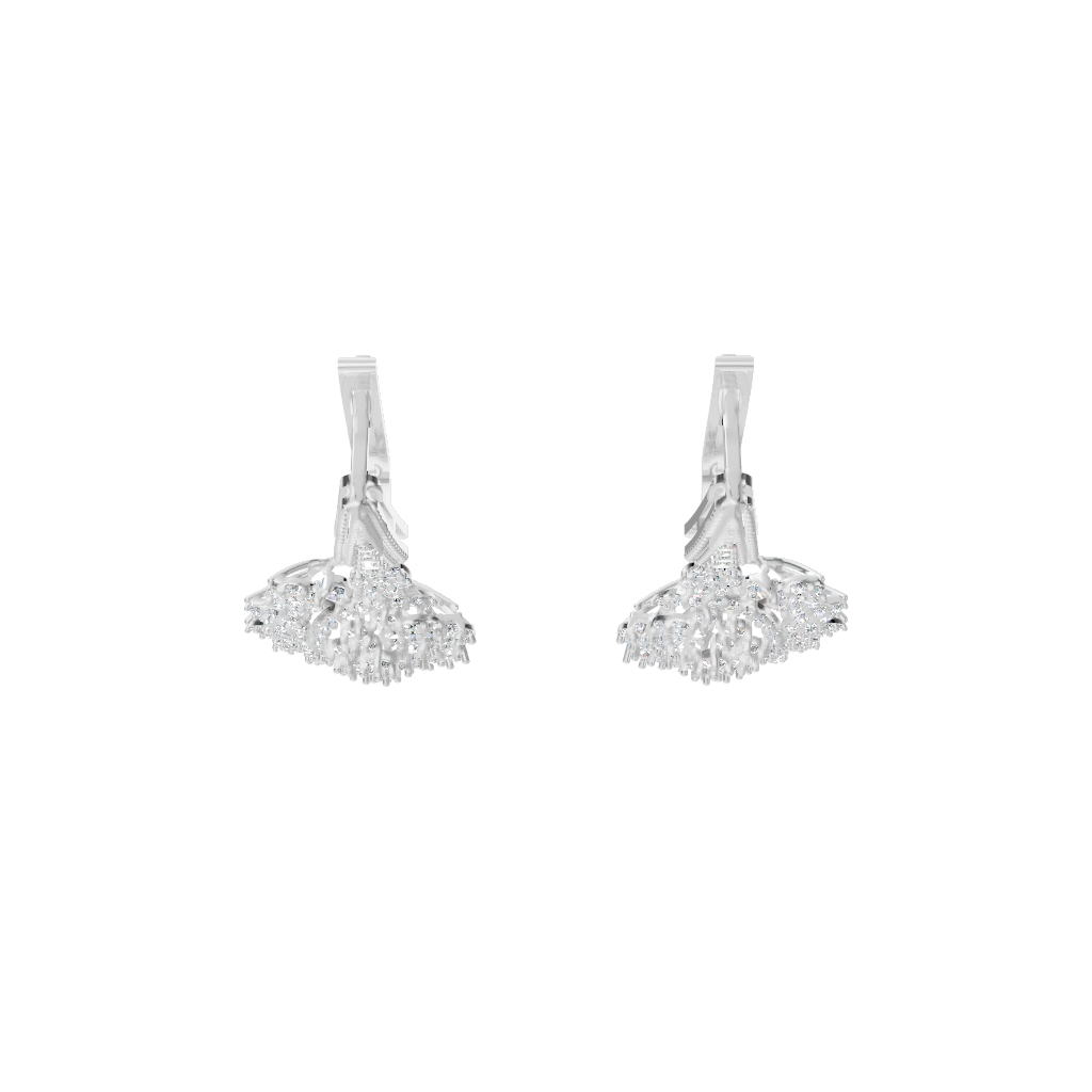 Earring 400 stones - WHITE