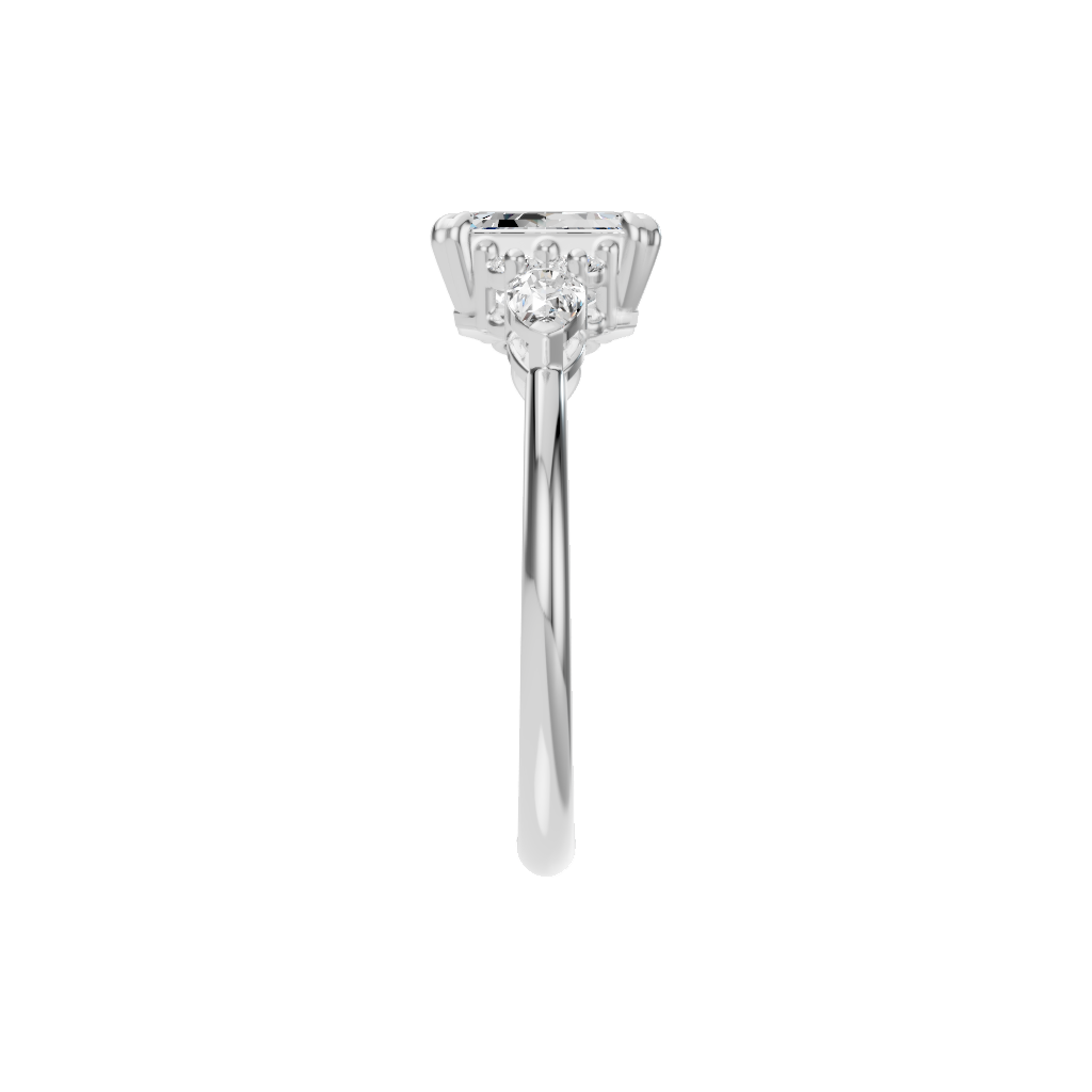 Emerald + Round + Pear Shape Trilogy-WHITE